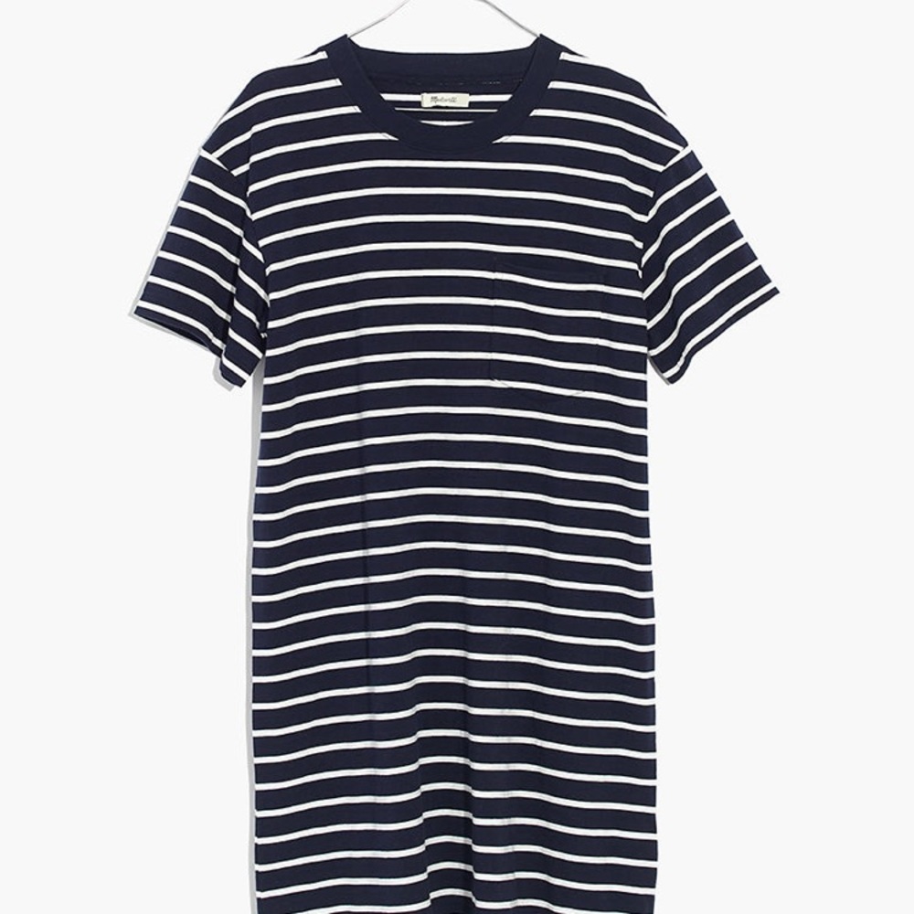 Madewell Striped Pocket Tee Dress
